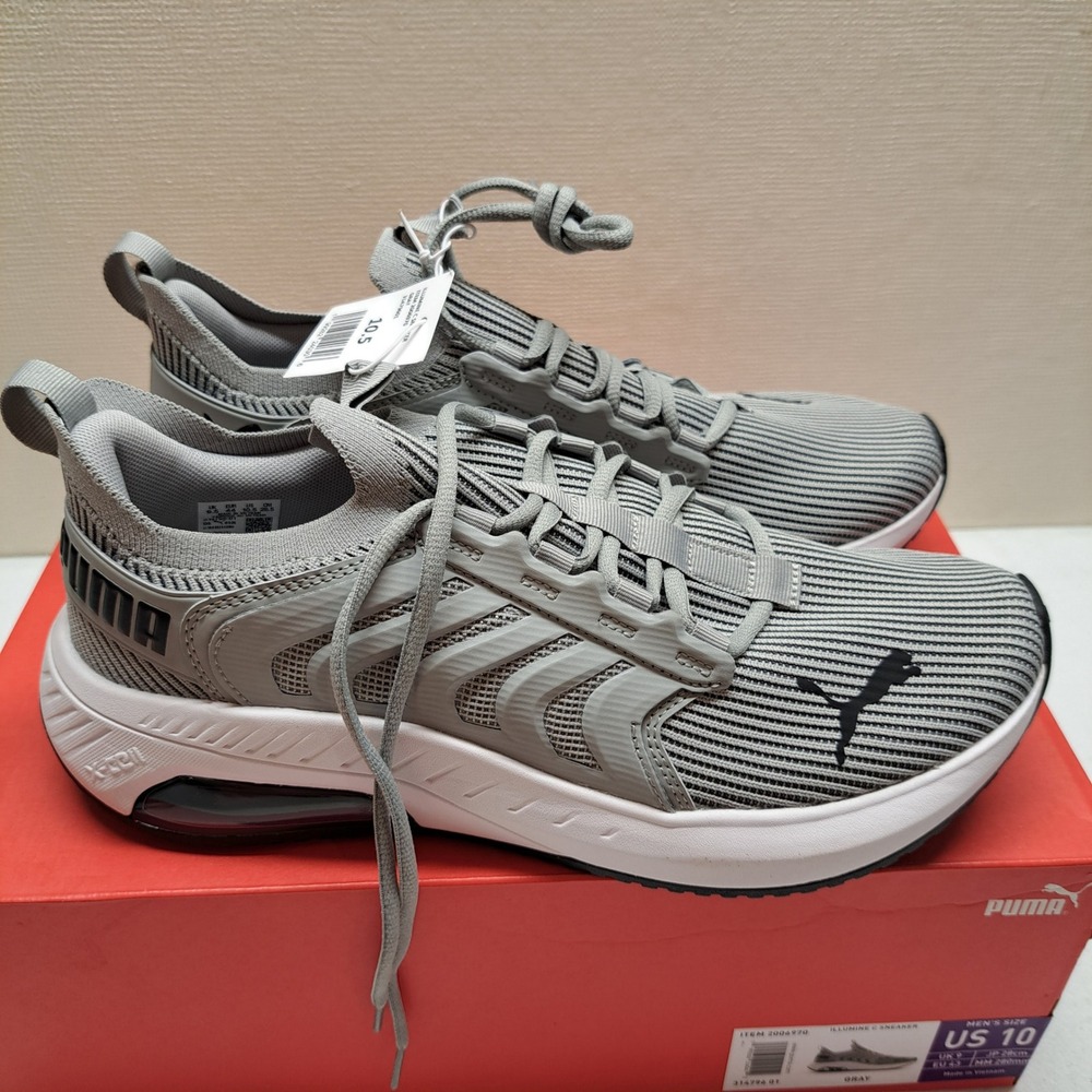 Puma Mens Sneakers Size 10.5 Gray NWT Illumine C X-Cell 2052-1049